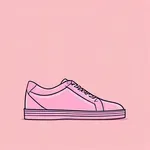 solid pink shoes image